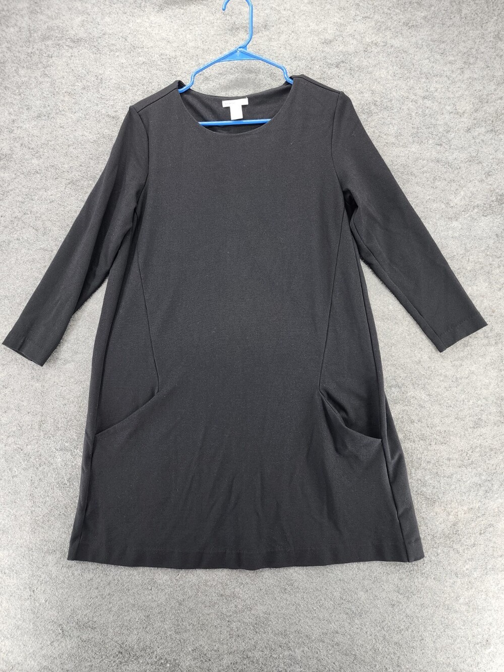 H&M Dress Womens Medium 3/4 Sleeve Black Pockets